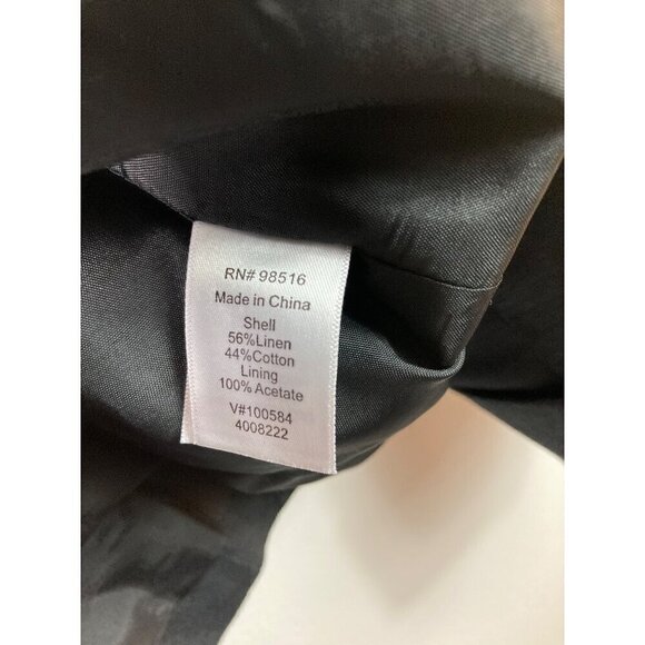 Womens Coldwater Creek Classic Textured Linen Cotton Lined Jacket Black M‎ - Picture 7 of 7